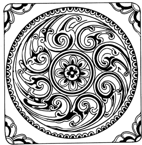 Asian Mandala Coloring Page